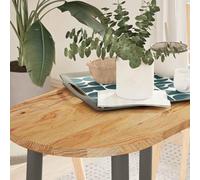Générique Dessus de Table en Bois de chêne Massif 80x40x2 cm Ovale, Plateau Robuste et Stable pour renouveler Votre Table. Polyvalent, il s'associe à différents piètements pour Basse,