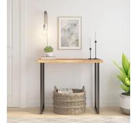 Générique Dessus de Table en Bois Massif Acacia 80x40x2,5 cm rectangulaire, Plateau de Table avec Bord Vivant Rustique pour Bar ou d'appoint, Surface Lisse Facile à Nettoyer