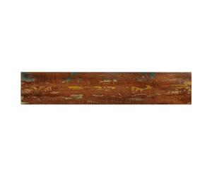 Générique Dessus de Table rectangulaire 160x30x3,8cm en Bois Massif récupéré, Plateau Rustique en Teck, manguier, pin et hêtre, Surface Lisse Facile à Nettoyer, pièce Unique pour Salle