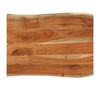 Générique Dessus de Table rectangulaire 70x60x3,8 cm en Bois Massif d'acacia, Plateau de Remplacement pour Table de Bar ou d'appoint avec Bord Vivant Rustique