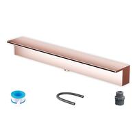 Générique Déversoir de Cascade extérieur - Kit de déversoir de Cascade Robuste en Acier Inoxydable pour Bassin et Patio, avec Accessoires et Jet d'eau pour Fontaine de Piscine (Rose, L 50,8 cm)