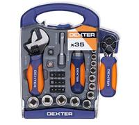 Generique Dexter - Set de vissage 35 pièces cliquet mixte - Ergonomie pratique et légère - Acier chromé vanadium - Garantie 5 ans