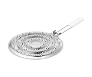 Générique Diffuseur de Chaleur Inox avec Poignée Creuse Protection la Surchauffe Tapis Isolant Multifonction pour Casseroles et Plaques à Induction Accessoire Cuisine Pratique
