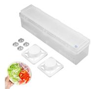 Générique Distributeur de Film Alimentaire - 44 cm, Coupe-Film PE, Support de Rouleau de Cuisine Commercial | Boîte Transparente, Rangement Polyvalent pour Découpe Facile, Réduction des Déchets, Util