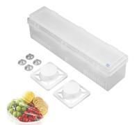 Générique Distributeur De Papier Aluminium avec Cutter | Coupe-Diapositives pour Film Alimentaire, Boîtier Rechargeable | pour Hôtel Restaurant Cuisine, Rangement Pratique d'emballage & Support Mural