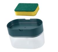 Générique Distributeur de Savonnette Distributeur de Savon à Pression en Plastique Capacité Raisonnable Sans Goutte pour Évier Cuisine avec Brosse à Vaisselle Tampon à Récurer