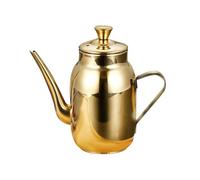 Générique Distributeur D'huile avec Long Couvercle Hermétique En Acier Inoxydable, Bidon D'huile pour La Cuisine, Les Cafés, Les Fêtes et La Cuisine Mai, or 300 Ml