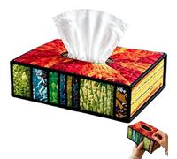 Générique DIY Modular Book Tissue Box Sewing Kit, Colorful Floral Patchwork Fabric Hand-Stitch Tissue Holder, Complete Quilted Tissue Box Cover DIY Kit for Adults,Home Decor & Gifts