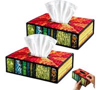 Générique DIY Modular Book Tissue Box Sewing Kit, Colorful Floral Patchwork Fabric Hand-Stitch Tissue Holder, Complete Quilted Tissue Box Cover DIY Kit for Adults,Home Decor & Gifts