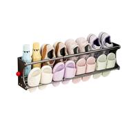Générique Door Shoe Holder | Magnetic Telescopic Double-Layer Organizer