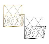 Générique Dossier Suspendre Murale 2pcs en Fer Rack Mural Monté Conteneur de Fichiers pour Organisation Papier Bureau Maison