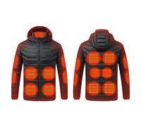 Générique Doudoune Chauffante Unisex Avec 15 Zones de Chauffage Manteau Chauffantes intelligent chauffé Veste Chauffante Imperméable Coupe-vent Blouson Chauffage Hiver Manches Longues