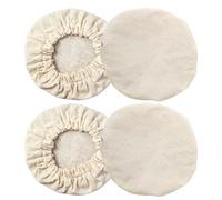 Générique Dough Jar Covers,4 Pieces Linen Elastic Fit - Cloth Covers for Dough Starter Jars - for Beginners Professionals Bakers Home Bakery