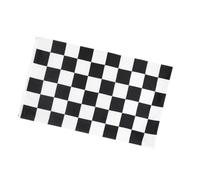 Générique Drapeau en Blanche 90x150cm de Noire à Grille Course Bianche Polyester Doubles Œillets Suspendre, Accessoire Automobile pour Événements et Festivals