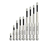 Générique Drill Bit Set - 9 Pieces Magnetic Screwdriver Set | 143g Alloy Steel Anti-Slip High Magnetic Tool, Drill Bit Sets Precision for Creation Enthusiasts Home Repair