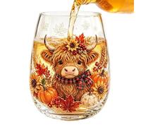Générique Drinking Glasses Heat-Resistant Funny - Cute Harvest Drinkware | Decorative Seasonal Bourbon Glass for Home Office Farmhouse Dorm Restaurant Party Holiday