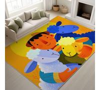 Générique Durable Tapis Dessin Animé Minimaliste Douces Tapiss Animaux Pastoraux Mignons Ne Perd Pas Ses Poils Agneaux Colorés Motif Berger Tapis 80 x 150 cm Salon Chambre, Bureau