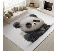 Générique Durable Tapis Moderne Effet 3D Douces Tapiss Portrait d'animal Ne Perd Pas Ses Poils Bébé Panda Tapis 80 x 150 cm Salon Chambre, Bureau