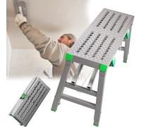 Générique Échafaudage Pliable Portable avec 2 pédales d'escalade, réglable sur 5 hauteurs, 200 x 40 cm - Idéal pour Les travaux d'entretien et de rénovation de la Maison