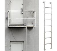 Générique Échelle d'accès Murale pour puits de lumière de sous-Sol, Installation Facile, Durable et sûre, en Acier au Carbone Noir, échelle pour lit superposé de Grenier, échelles de mezzani