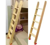 Générique Échelle de Remplacement en Bois pour lit superposé, échelles pour Lits superposés en Mezzanine/dortoir/Camping-Car avec marches Extra Profondes et Patins antidérapants, échelle en