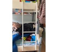 Générique Échelle de Remplacement pour lit superposé, échelle Universelle à Crochets pour Mezzanine, dortoir, Camping-Car, Caravane, supporte jusqu'à 150 kg, Facile à Installer (Blanche, 1,2