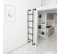 Générique Échelle de Secours Noire pour fenêtre de sous-Sol, échelle Murale en Fer forgé pour lit superposé dans Les combles, escabeau métallique pour Mezzanine, échelle pour lit Haut, Terra