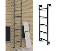 Générique Échelle Murale de 1 à 3 m pour Lits superposés, échelle de Mezzanine, échelle d'évacuation de puits de lumière de sous-Sol, échelle d'incendie d'urgence, escabeau métallique pour g