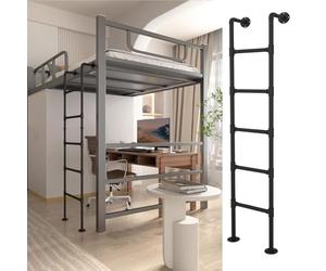 Générique Échelles Noires à Fixation au Sol pour Lits superposés, idéales pour la Maison, la Sortie de Secours par fenêtre de sous-Sol ou par escalier métallique pour Lits superposés dans Le