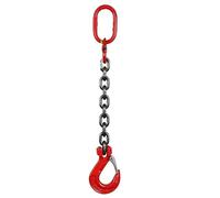 Générique Élingue à chaîne pour Grue avec 1 Crochet, Longueur 2 m, Charge maximale 3 tonnes, équipement de Levage et de manutention sécurisé pour grues à Moteur Robuste