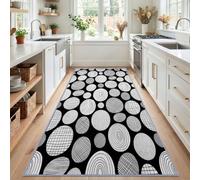 Générique Ellipse Grille Tapis Couloir Antidérapanta 60x180 cm | Abstrait Moderne Minimaliste Pour Cuisine Chambre Enfant Descente de Lit, Interieur Doux Poil Ras