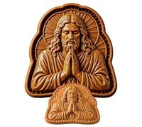 Générique Embossed Seasonal Dough Press Christmas Pie Baking Mold Religious | Praying Jesus Shape Mini Pie Mold for Home Snacks Fruit Dessert Kitchen Bakery Party Gathering