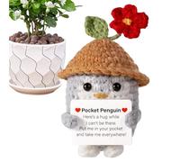 Générique en Crochet,10 Cm Motivationnelle Tricotée | Animal au Crochet Motivant - pour Adultes Employés Noël Collègues Amateurs D'Artisanat Collectionneurs Étagère