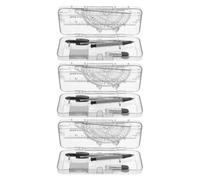 Générique Ensemble Compas à Dessin et Rapporteur Règle Mathématique en Métal et Plastique, 3 Boîtes, 7 Outils par Boîte, pour Projets à Domicile et Usage Scolaire
