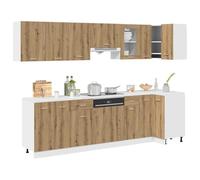 Générique Ensemble d'armoires de Cuisine 11 pcs chêne Artisanal,Meubles, Armoires & Meubles de Rangement, Meubles de Cuisine, Brun (Poids 171.03KG)