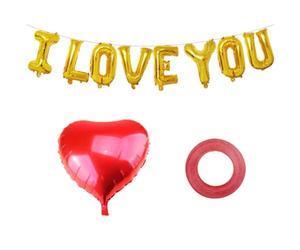 Générique Ensemble de 29 Ballons en Aluminium Forme Cœur pour Décoration de Mariage et Bar, Accessoires Photo Résistants la Fuite D'air pour Fête Saint-valentin