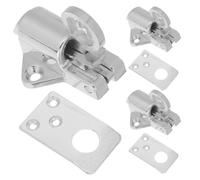 Générique Ensemble De 3 Loquet Automatique à Ressort en Alliage de Zinc Argenté, Verrouillage Automatique pour Tiroirs et Boîtes Utilitaires, pour Bureau et Maison, Lot de Set