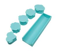 Générique Ensemble de 5 emporte-pièces pour Cake Pop - Moules de façonnage imprimés en 3D avec outils poussoirs, collection de designs ovales, carrés et ronds en forme de de cœur | Accessoire de de