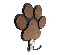 Générique Ensemble de crochets muraux décoratifs en bois, Surfaces lisses, porte-clés, organisateur pour chambre à coucher, placard, salon, cintre imprimé pattes