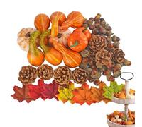 Générique Ensemble de Décorations d'automne - Set de Décoration Récolte d'automne et Thanksgiving 166/180 Pièces - Pièces Centrales de Table pour Couronnes Halloween Cheminée Bureau Cuisine Salon