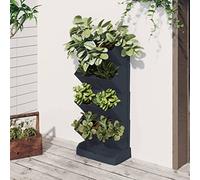 Générique Ensemble de jardinières Verticales 4 pcs Anthracite PP, Maison & Jardin, Pelouses & Jardins, Jardinage, Pots & Cache-Pots, Anthracite, (Poids 0.87KG)