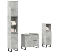Générique Ensemble de Meubles de Salle de Bain 3 pcs Gris béton,Meubles,Ensembles de Meubles,Ensembles de mobilier pour salles de Bains,Gris,56.1 KG,3324957