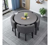Générique Ensemble de Table à Manger avec Chaises Ensemble de Table à Manger Ronde Carrée avec Chaises Table de Conférence Moderne et 4 Chaises Combinaison Table de Réception,030,80cm/31.5in