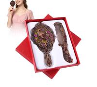 Générique Ensemble Miroir à Main et Peigne Accessoire De Coiffeuse Portable