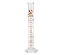 Générique Eprouvette Graduée Verre Doseur Transparent Forme Cylindre Outil Mesure pour Lab Chimique Professional - 10ml