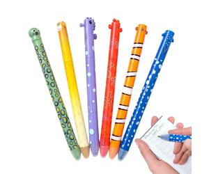 Générique Erasable Gel Pens | 6 Pieces Sea Animal Shape School Stationery |