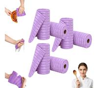 Générique Essuie-Tout Bambou, Chiffons Microfibre Détachables, Réutilisable Rouleau Détachable, Réutilisable et Lavable, Super Absorbant, sans Peluches et sans Traces, 20 Feuilles par Rouleau (B*3)