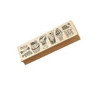 Générique Estampage Artisanal décoratif en Bois, Dessert Series | avec art gravé en toute sécurité pour la page du journal