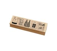 Générique Estampage Artisanal décoratif en Bois, Shopping Series | avec art gravé en toute sécurité pour la page du journal