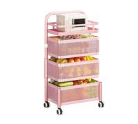 Générique Étagère À Légumes Rotative, Panier Rotatif De Rangement Carré Multicouche, Organisateur De Rangement for Salle De Bain/Cuisine, for Épicerie Aux Fruits, Cors(Color 2,4 Tiers)
